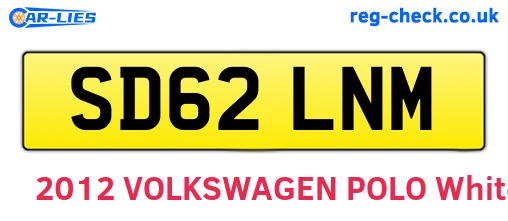 SD62LNM are the vehicle registration plates.