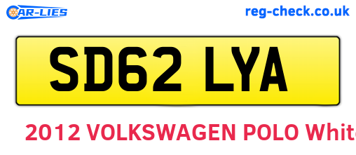 SD62LYA are the vehicle registration plates.