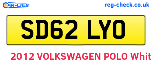 SD62LYO are the vehicle registration plates.