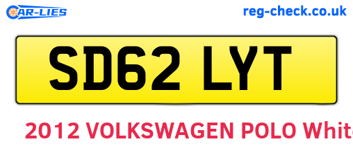 SD62LYT are the vehicle registration plates.