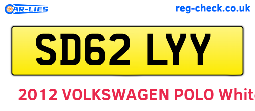 SD62LYY are the vehicle registration plates.