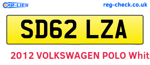 SD62LZA are the vehicle registration plates.