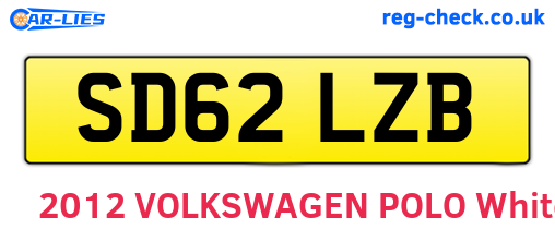 SD62LZB are the vehicle registration plates.