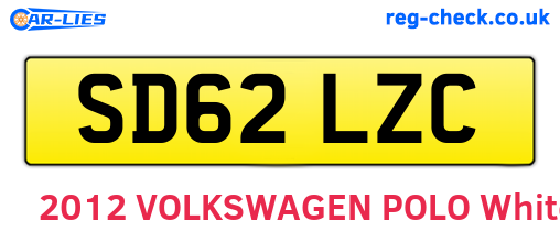 SD62LZC are the vehicle registration plates.