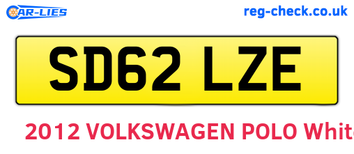 SD62LZE are the vehicle registration plates.