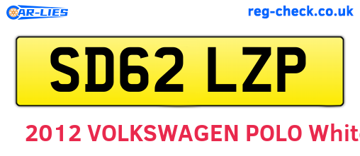 SD62LZP are the vehicle registration plates.