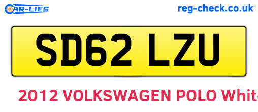 SD62LZU are the vehicle registration plates.