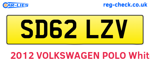 SD62LZV are the vehicle registration plates.