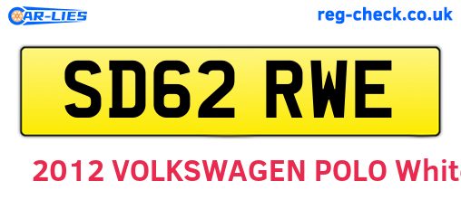 SD62RWE are the vehicle registration plates.