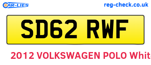 SD62RWF are the vehicle registration plates.