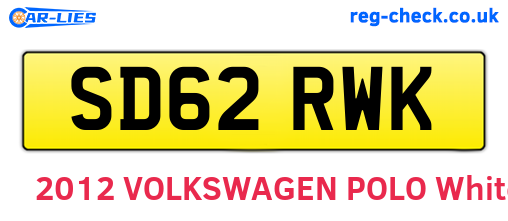 SD62RWK are the vehicle registration plates.