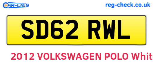 SD62RWL are the vehicle registration plates.