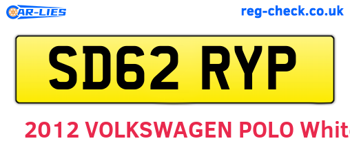 SD62RYP are the vehicle registration plates.