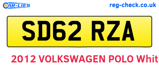 SD62RZA are the vehicle registration plates.