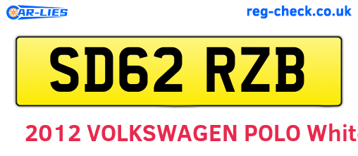 SD62RZB are the vehicle registration plates.