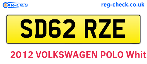 SD62RZE are the vehicle registration plates.