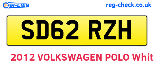 SD62RZH are the vehicle registration plates.