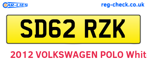 SD62RZK are the vehicle registration plates.
