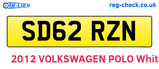 SD62RZN are the vehicle registration plates.