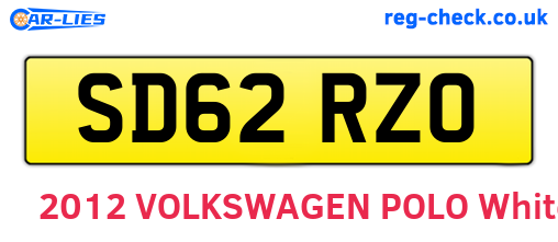 SD62RZO are the vehicle registration plates.