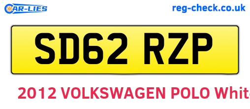 SD62RZP are the vehicle registration plates.