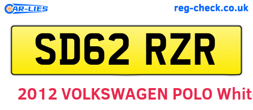 SD62RZR are the vehicle registration plates.