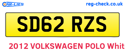 SD62RZS are the vehicle registration plates.