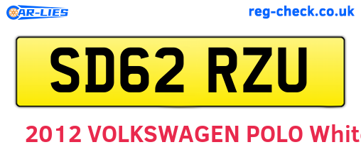 SD62RZU are the vehicle registration plates.