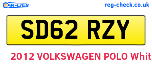 SD62RZY are the vehicle registration plates.