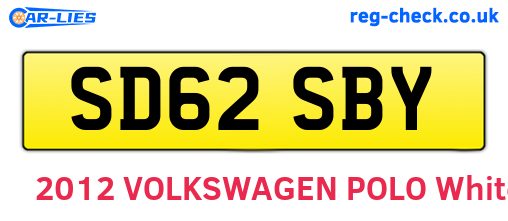 SD62SBY are the vehicle registration plates.