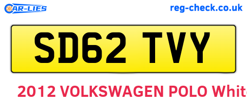 SD62TVY are the vehicle registration plates.