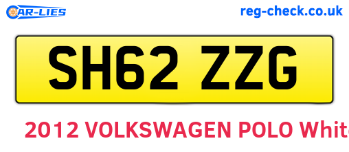 SH62ZZG are the vehicle registration plates.