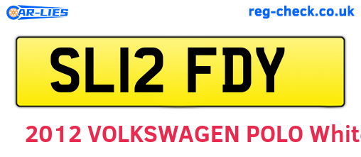 SL12FDY are the vehicle registration plates.