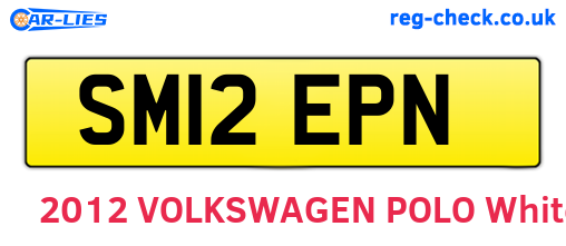 SM12EPN are the vehicle registration plates.