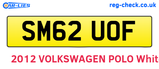 SM62UOF are the vehicle registration plates.