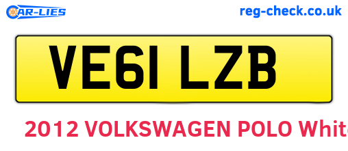 VE61LZB are the vehicle registration plates.