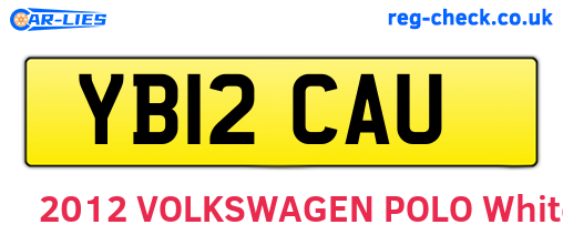 YB12CAU are the vehicle registration plates.