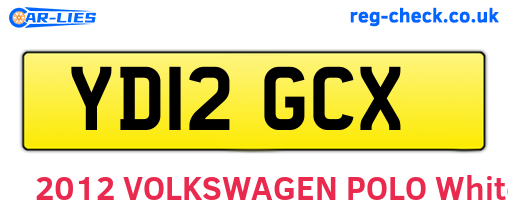 YD12GCX are the vehicle registration plates.