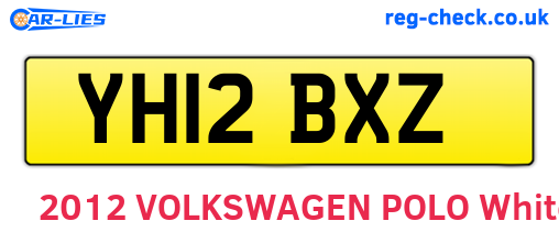 YH12BXZ are the vehicle registration plates.