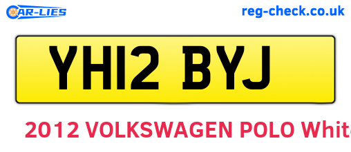 YH12BYJ are the vehicle registration plates.