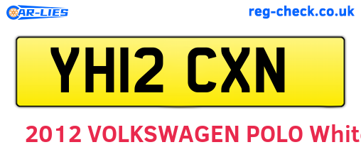 YH12CXN are the vehicle registration plates.