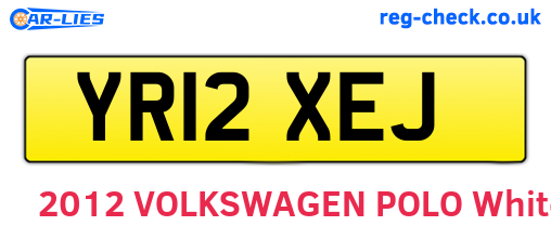 YR12XEJ are the vehicle registration plates.