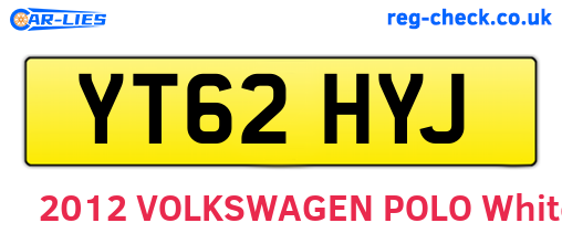 YT62HYJ are the vehicle registration plates.