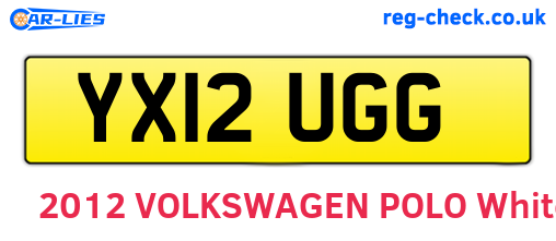 YX12UGG are the vehicle registration plates.