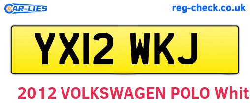 YX12WKJ are the vehicle registration plates.