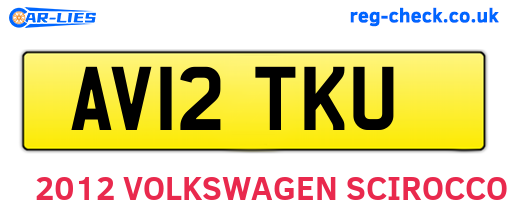 AV12TKU are the vehicle registration plates.
