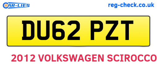 DU62PZT are the vehicle registration plates.