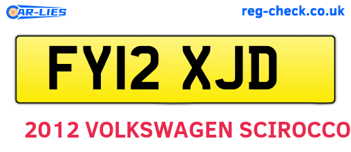 FY12XJD are the vehicle registration plates.