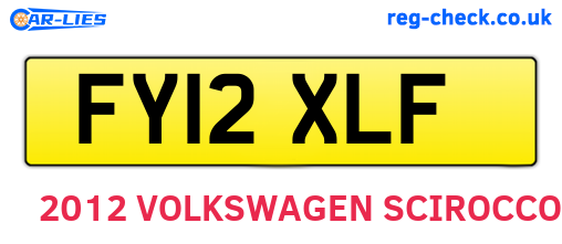 FY12XLF are the vehicle registration plates.