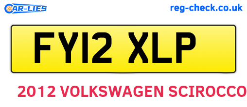 FY12XLP are the vehicle registration plates.